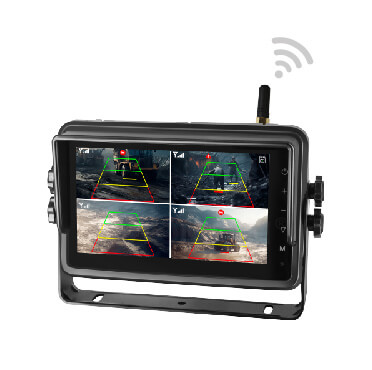 7-inch intelligent pedestrian & vehicle detection and warning wireless vehicle monitoring and video-recording display