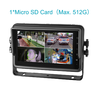 7 inch Intelligent Vehicle Recording Monitor With Algorithm(ADAS/BSD/DMS/APC)