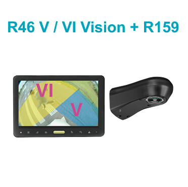 10.1'' class V & VI blind spot cover camera mirror system