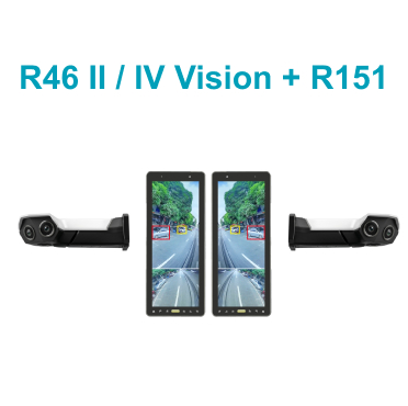 12.3 inch HD Dual Screen  Electronic Mirror System for Trucks and Buses  Blind Spot  Monitoring