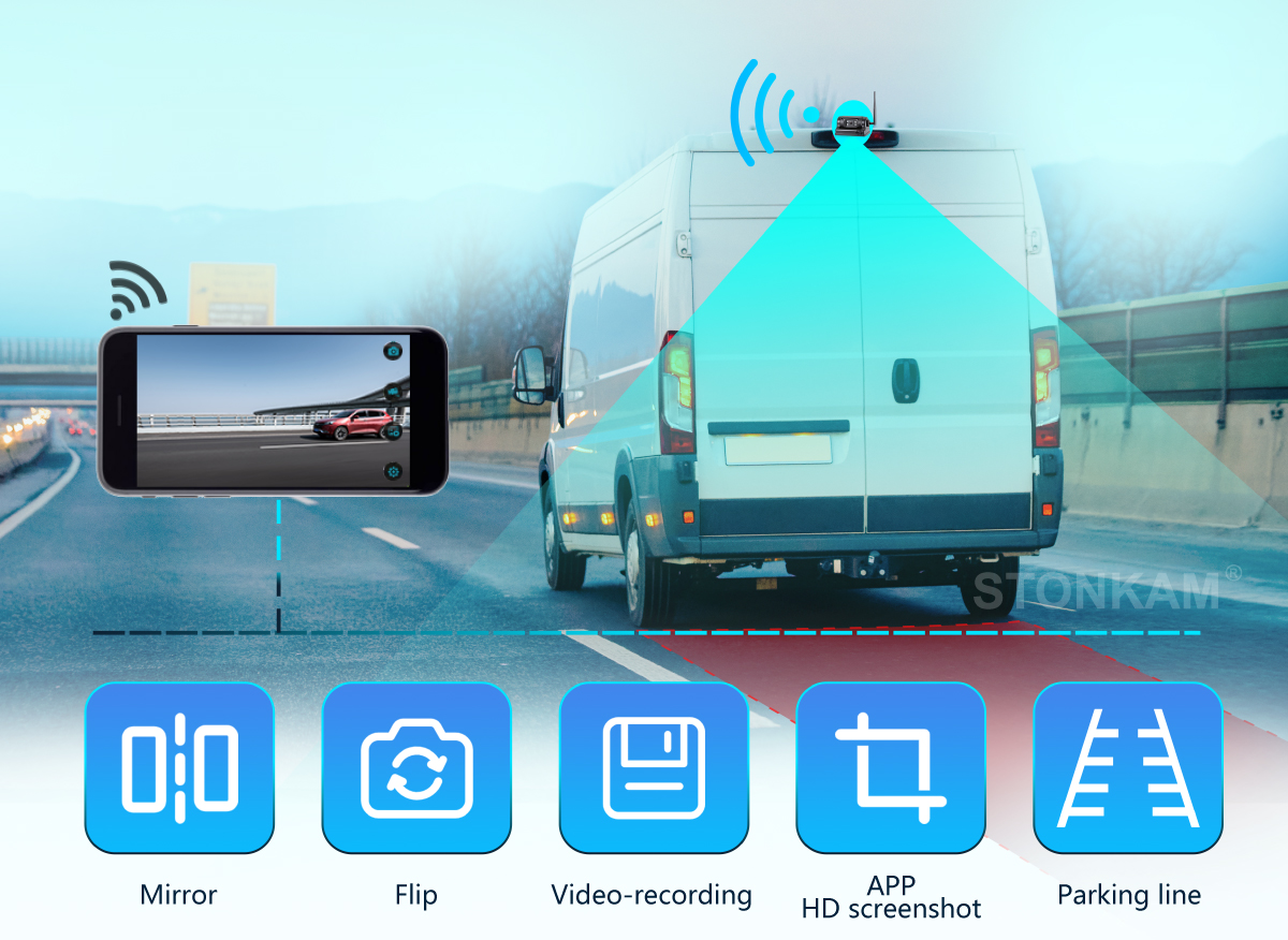 Vehicle wireless wifi reversing camera