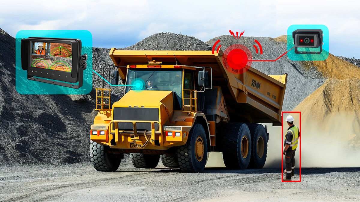 truck left side and right side blind area camera