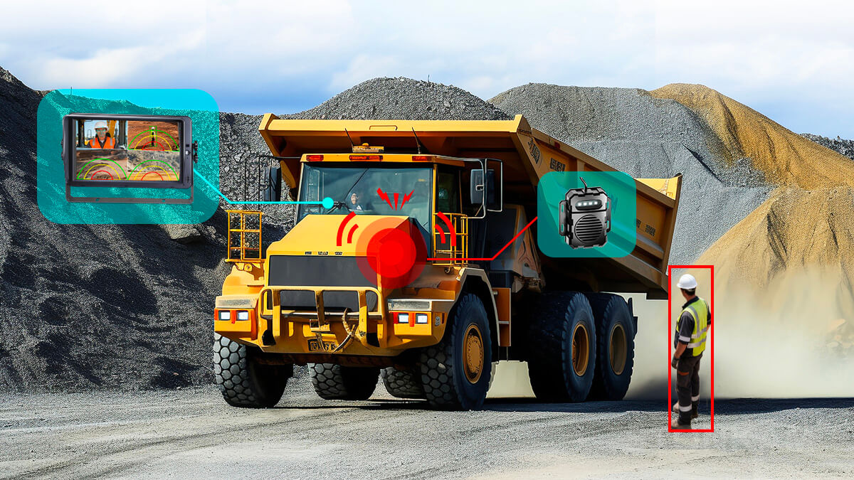 truck left side and right side blind area camera