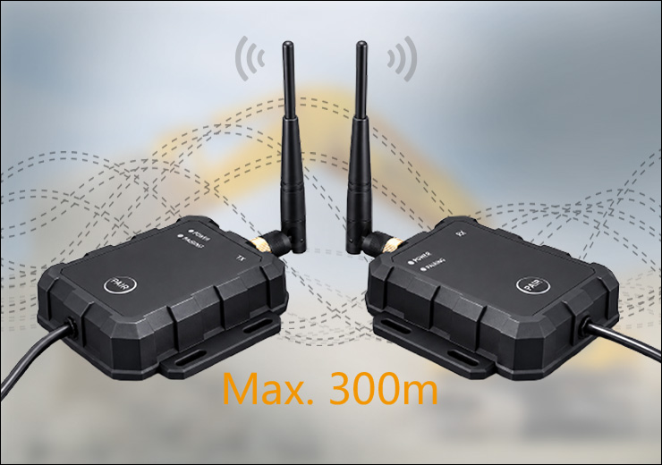 Open transmission distance up to 300m